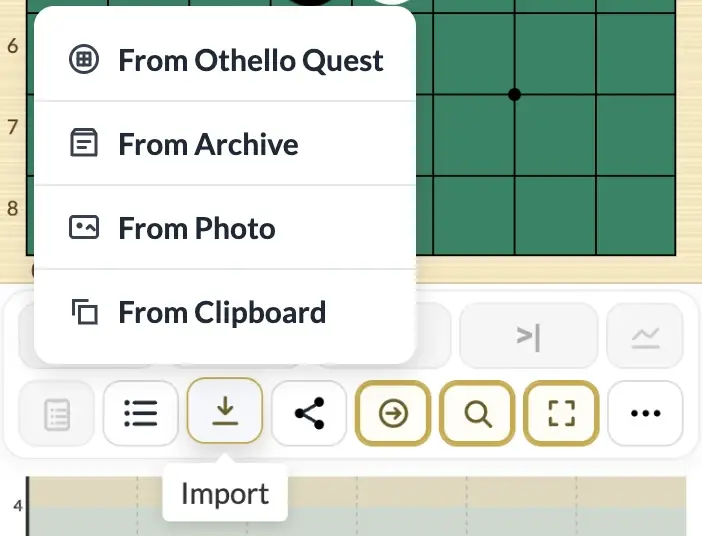 FlipSight Import menu